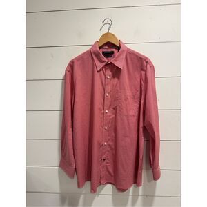 Tommy Hilfiger Gingham Picnic Plaid Mens Wrinkle Free Regular Fit Shirt XL 17.5